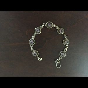 Amythest & Sterling Silver Bracelet